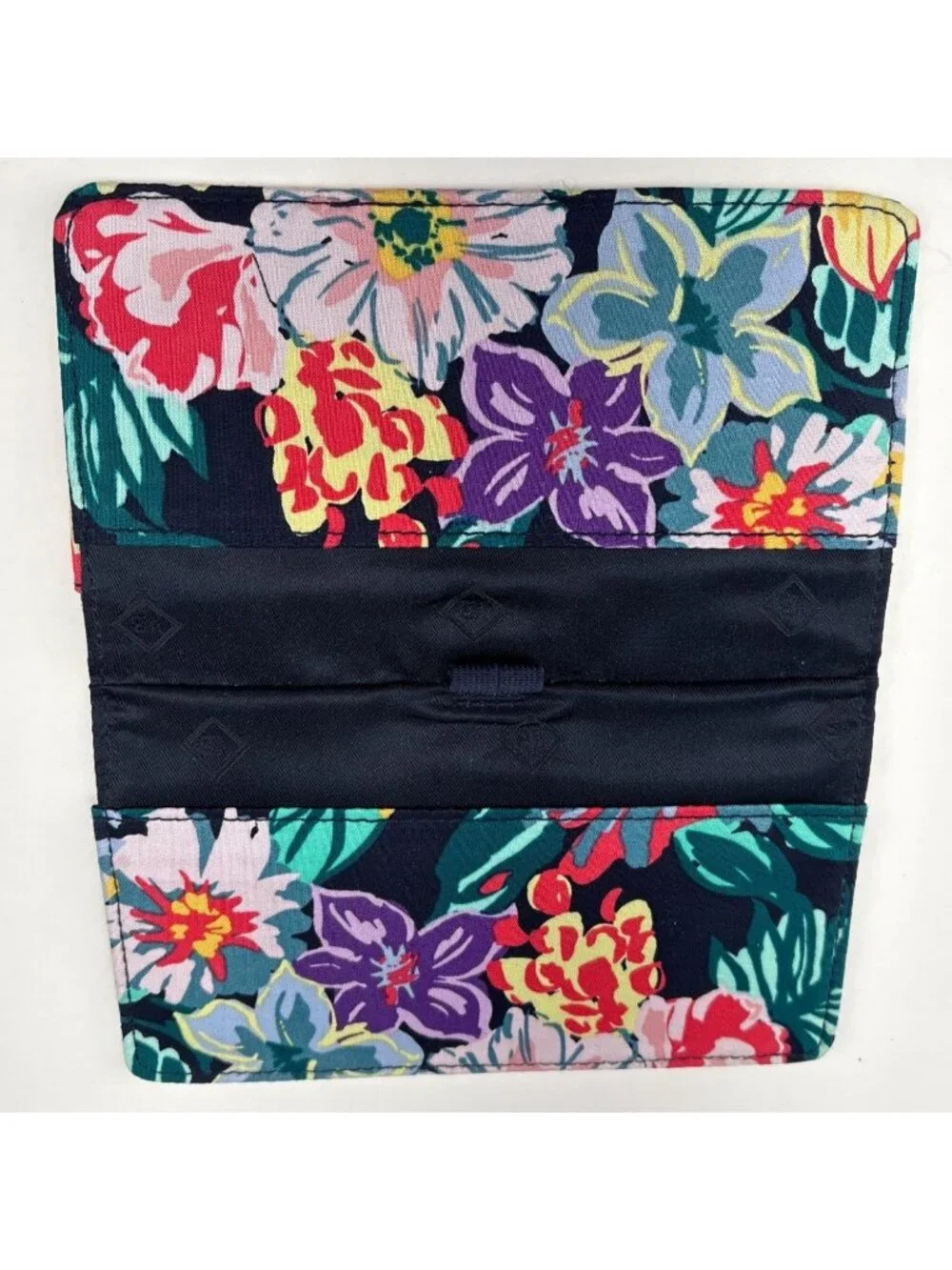 Vera Bradley Happy Blooms Checkbook Cover Vibrant Multicolor Lightweight Case - Picture 2 of 7